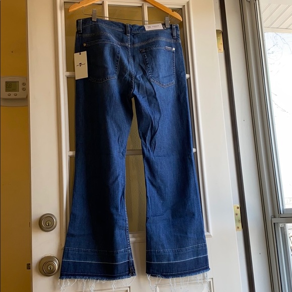 7 For All Mankind Ali Cropped Flare Jeans 31 - Picture 5 of 9